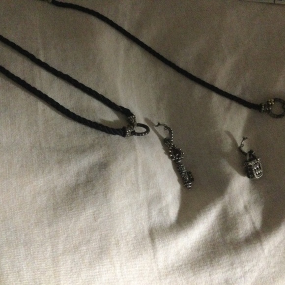 Barbara Bixby woven black silk necklace adjustable - Picture 6 of 11